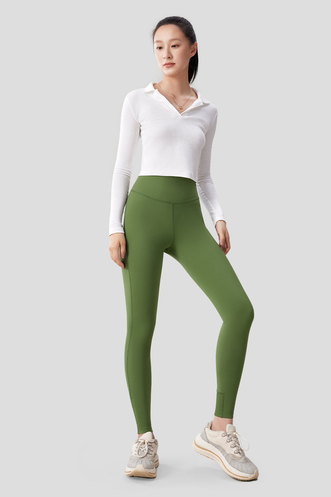 Women's Winter Base Layer Leggings #color_forest green