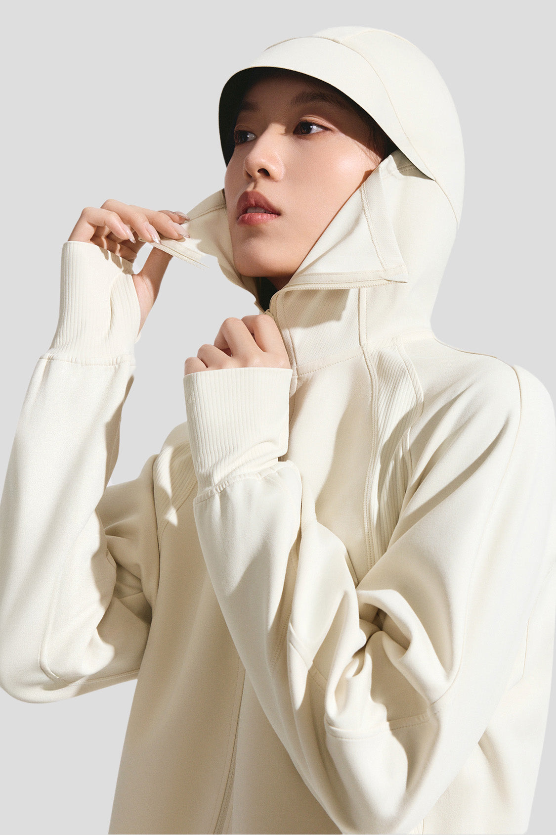 beneunder airshell womens windproof sun protection jacket upf50#color_oat