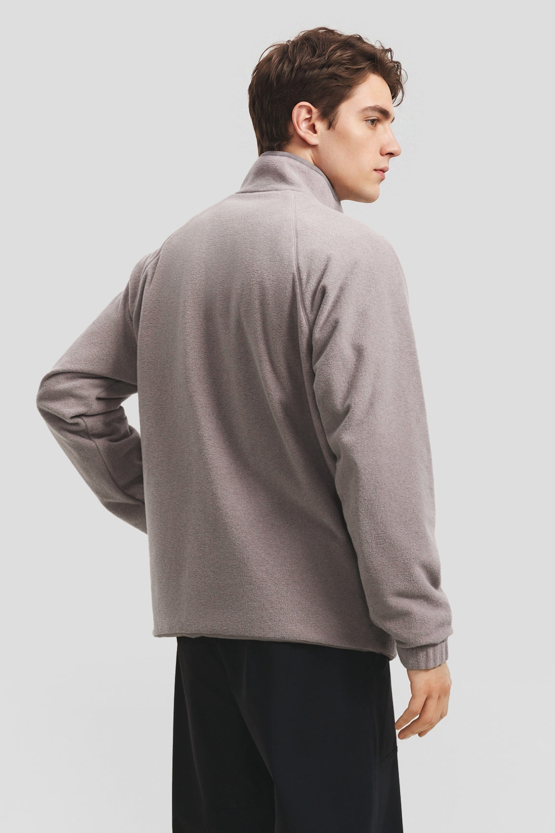 Men's Reversible Stand-Collar Micro Fleece Jacket (Mid Warmth) PM036