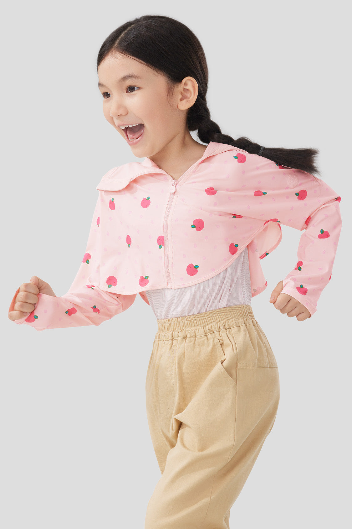 beneunder  kid's sun proctection Jacket UPF50+ #color_peach elf