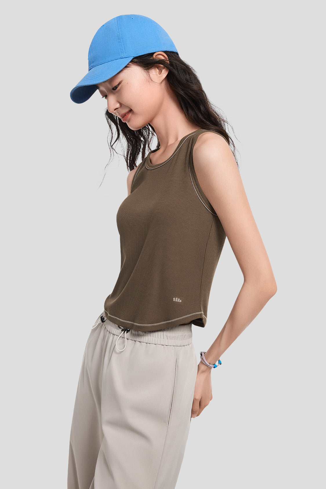 beneudner women's tank top #color_pine field brown