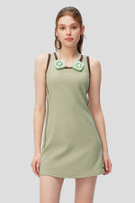 women's sun protection dress UPF50+ #color_pine frost green