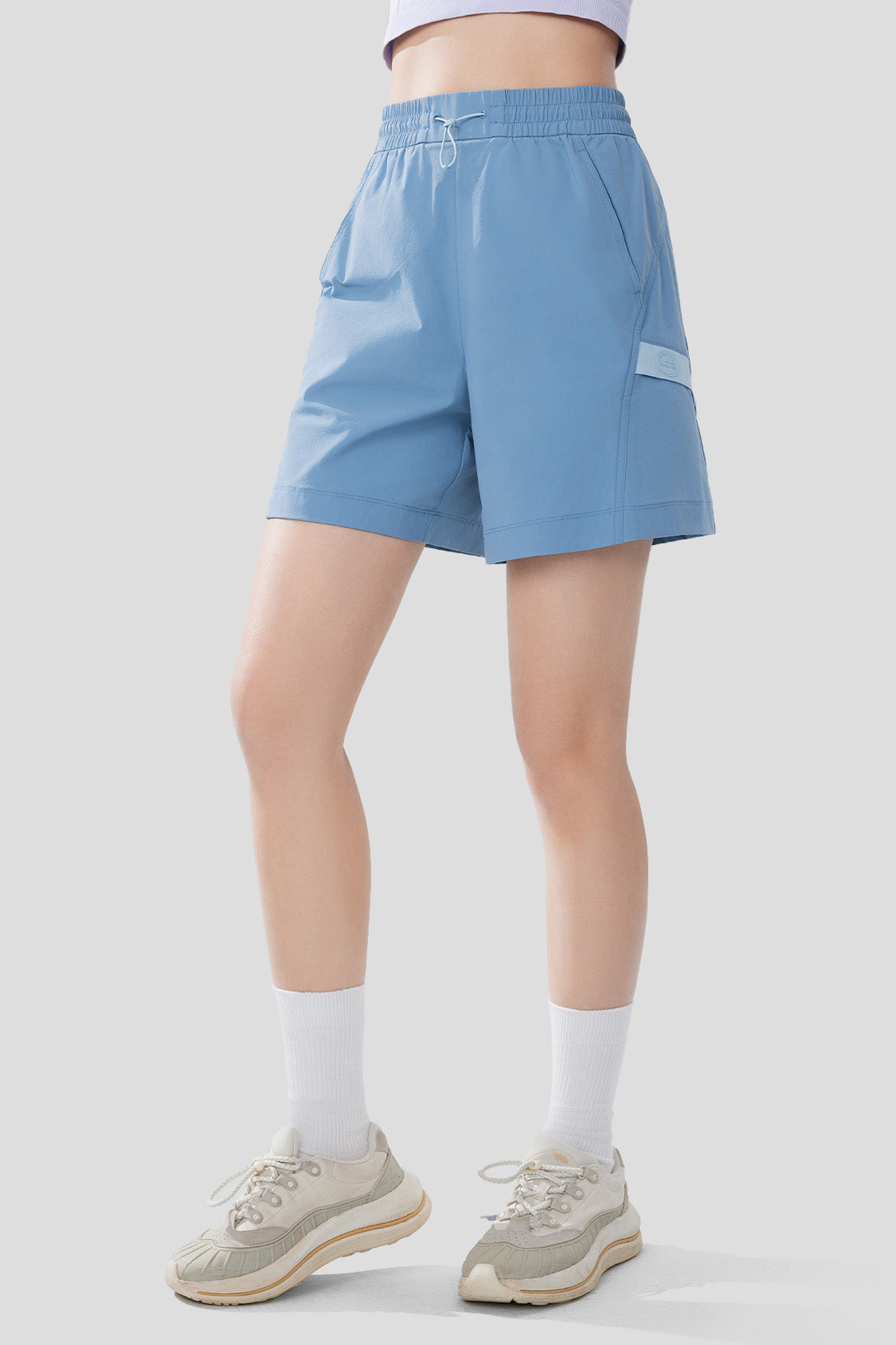 beneunder women's shorts #color_pine smoke blue