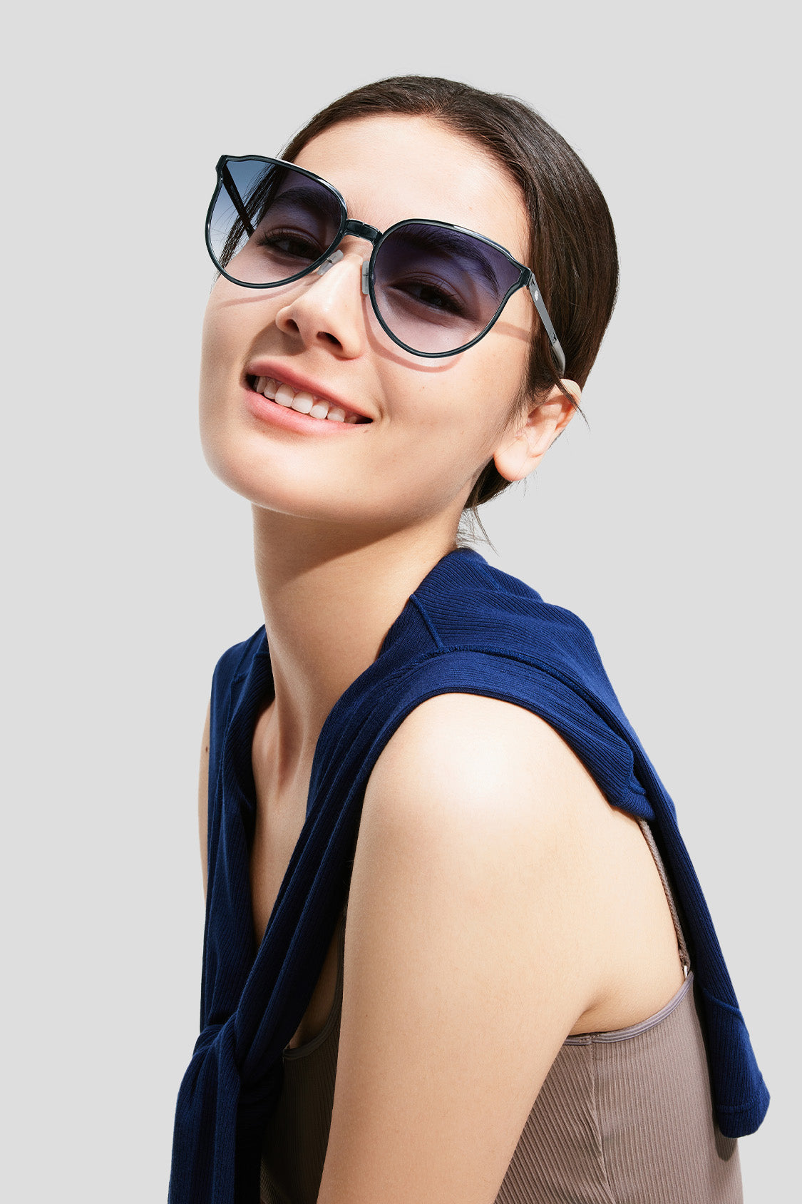 beneunder ultra-lightweight foldable sunglasses uv400 #color_purple gray
