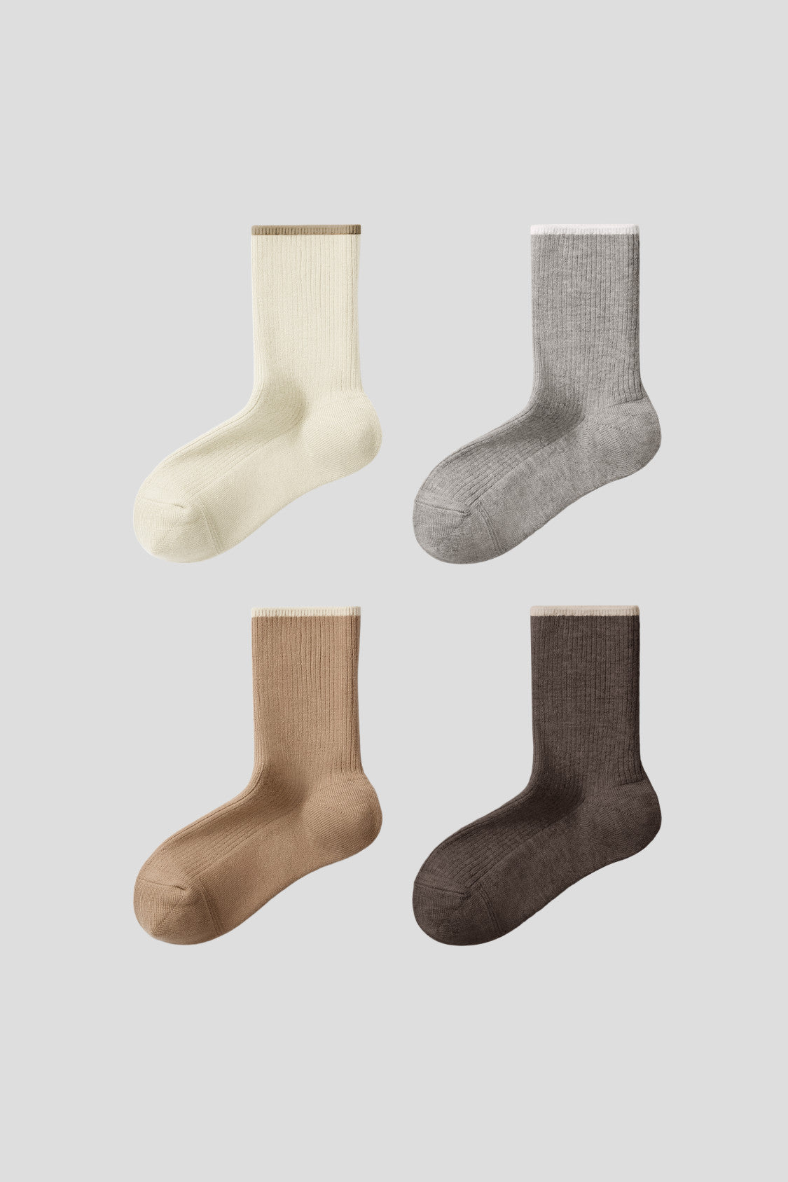Unisex Barefeel Breathable Crew Socks (4-Pack) SF045/SF047