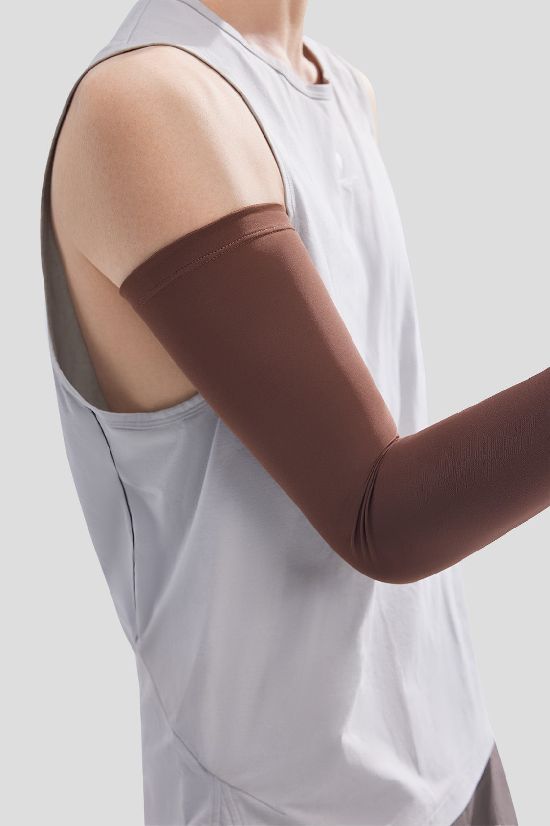 beneunder men's sun protection arm sleeves upf50+ #color_sandalwood brown