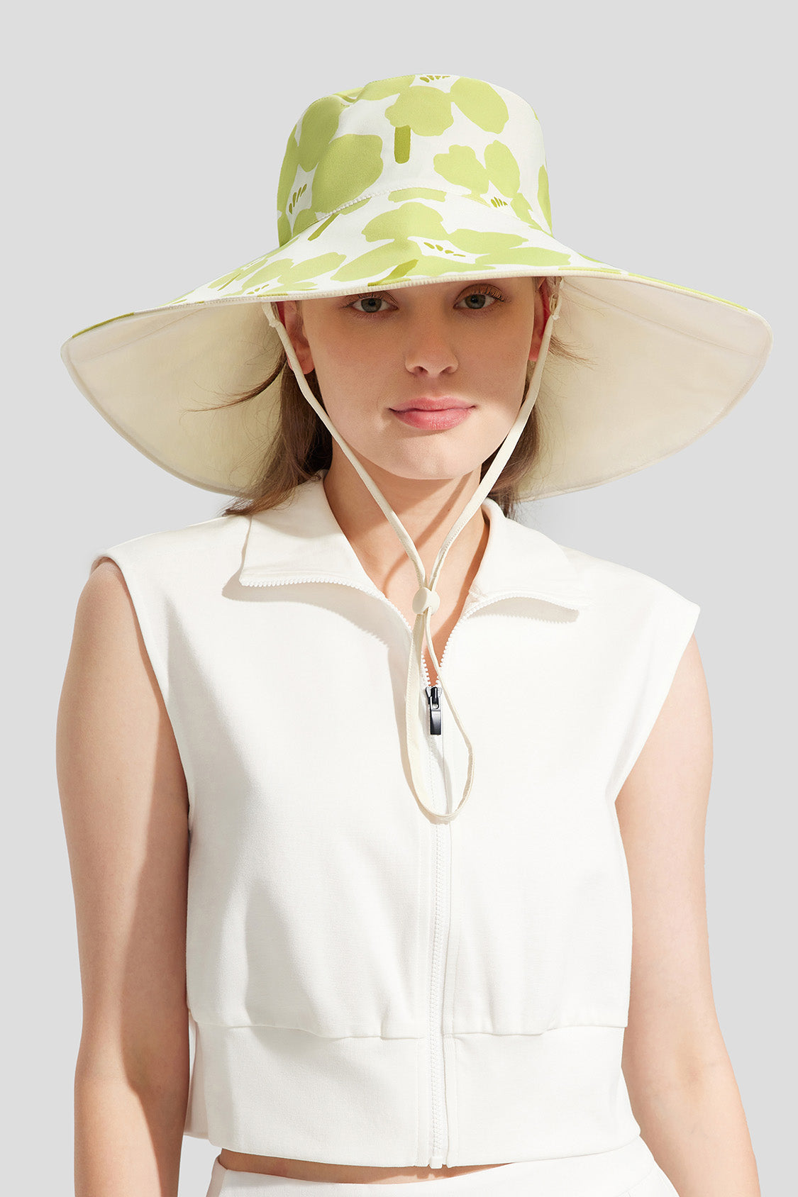 beneunder women's sun bucket hat upf50+ #color_spring wildflower - white