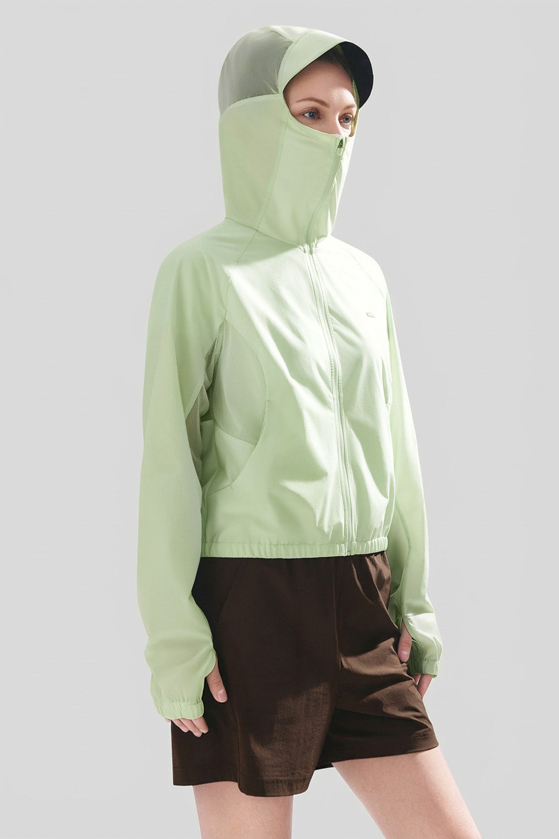 Women’s Cropped Lightweight Sun Protection Jacket UPF 50+ TS004