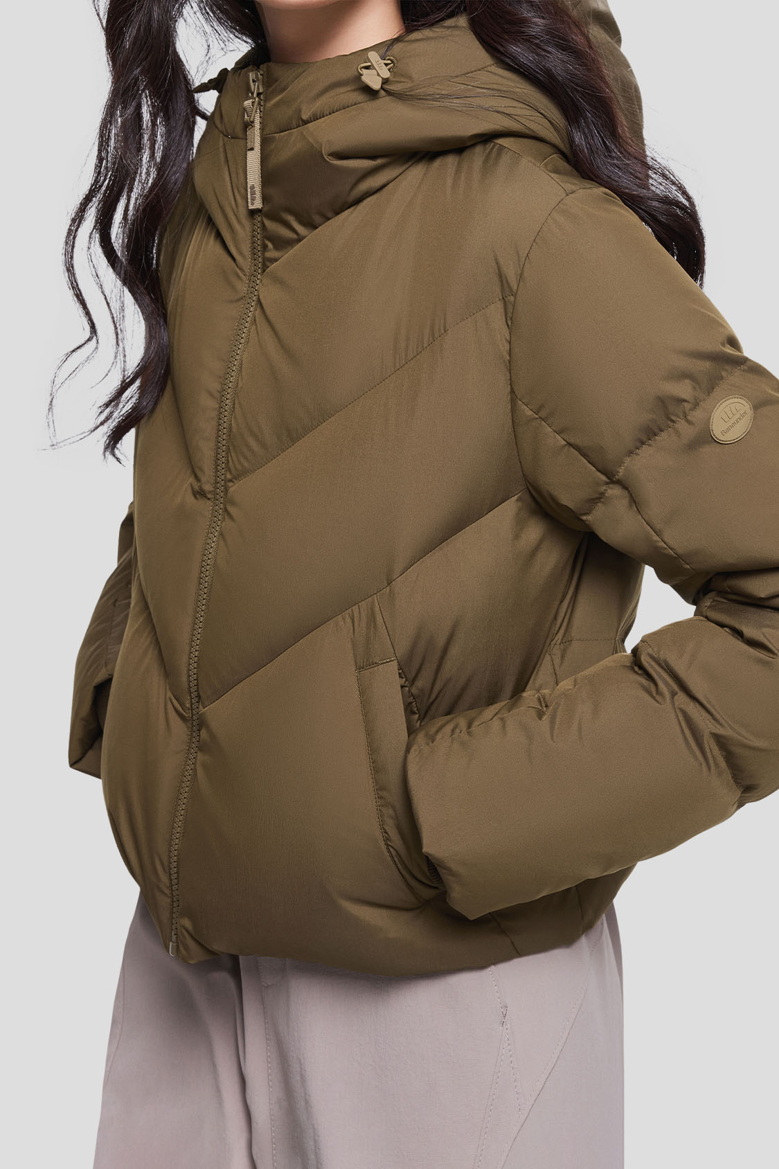 beneunder women's down jacket #color_truffle brown