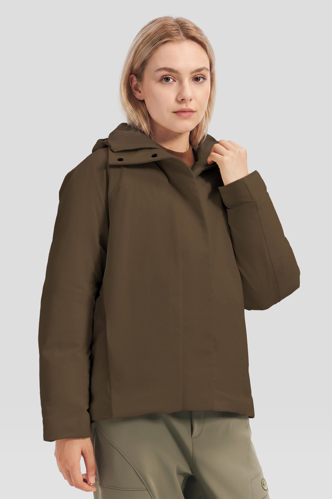 Women's Full-Coverage Stretch Hooded Down Jacket (Maximum Warmth) HD013