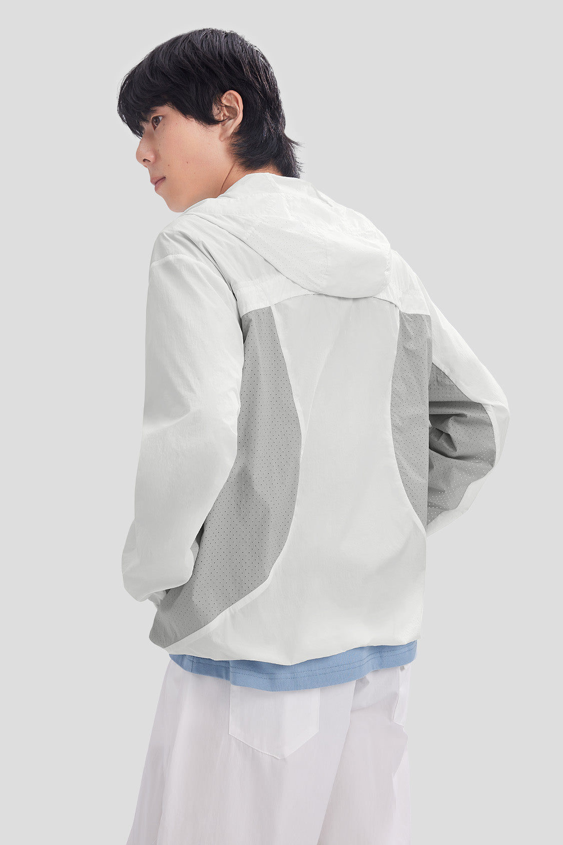 men's sun ptotection jacket #color_white - light coffee gray