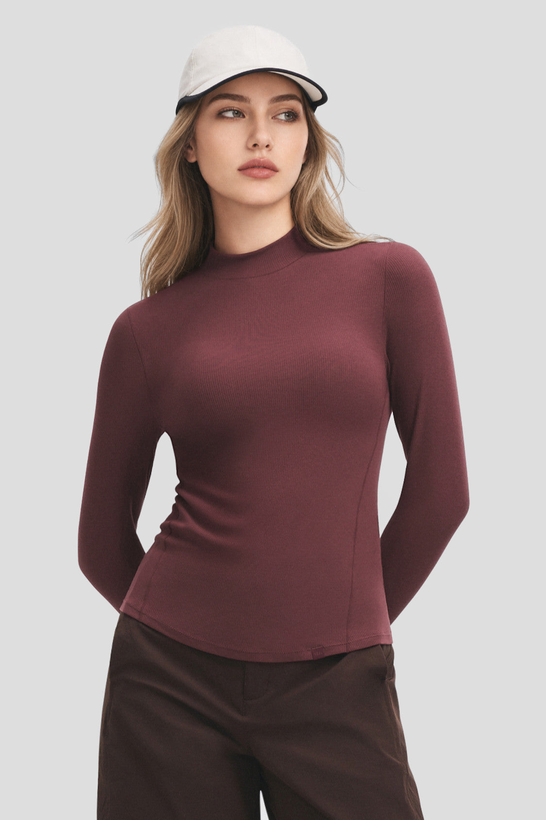 Camiseta interior de cuello alto para mujer (abrigo ligero) SF026