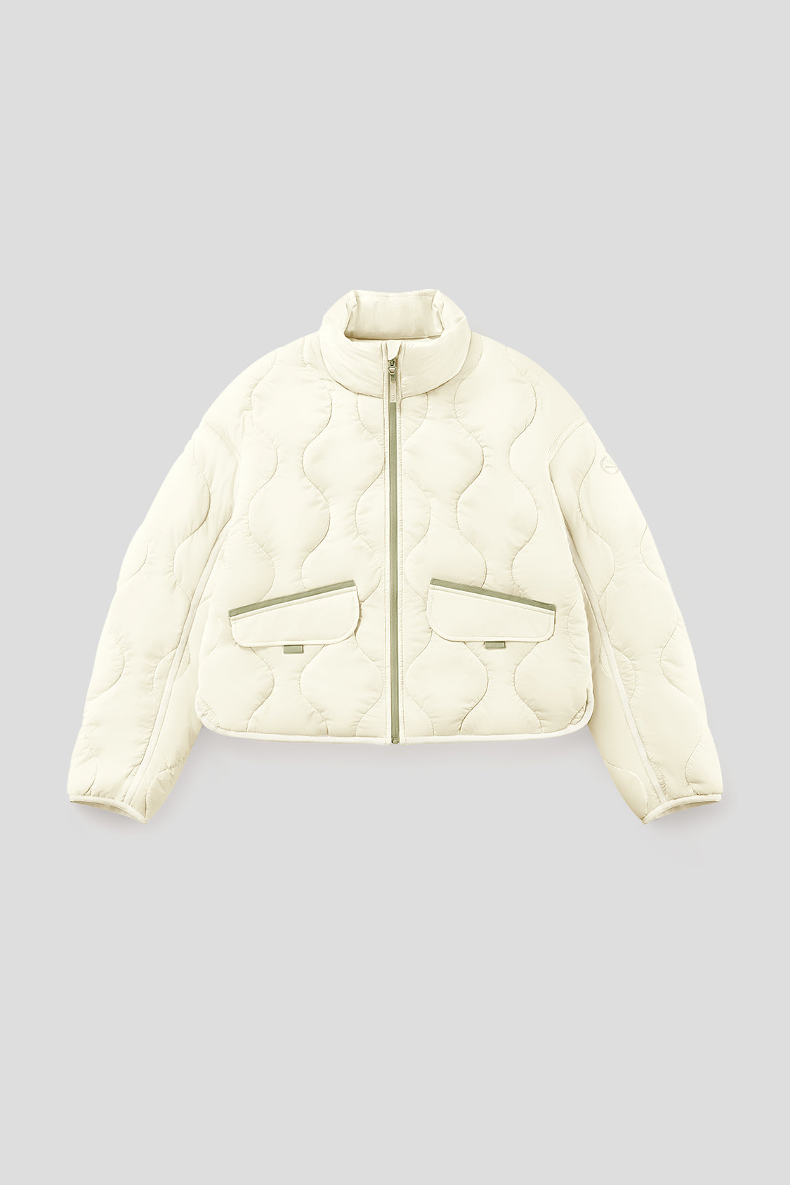 beneunder women's padded jacket with a stand-up collar #color_beige