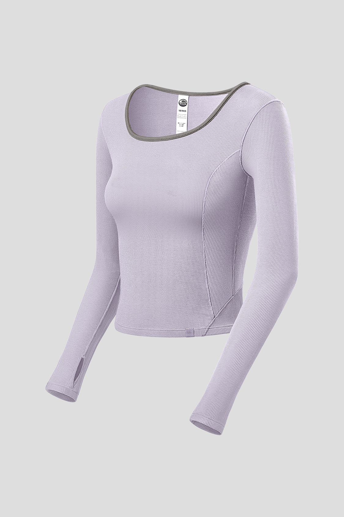 Women's Short U-Neck Skin-Fit Long Sleeve Shirt