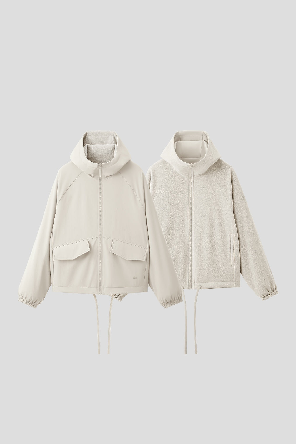 Women's Reversible Micro Fleece Hooded Jacket (Mid Warmth) PM030