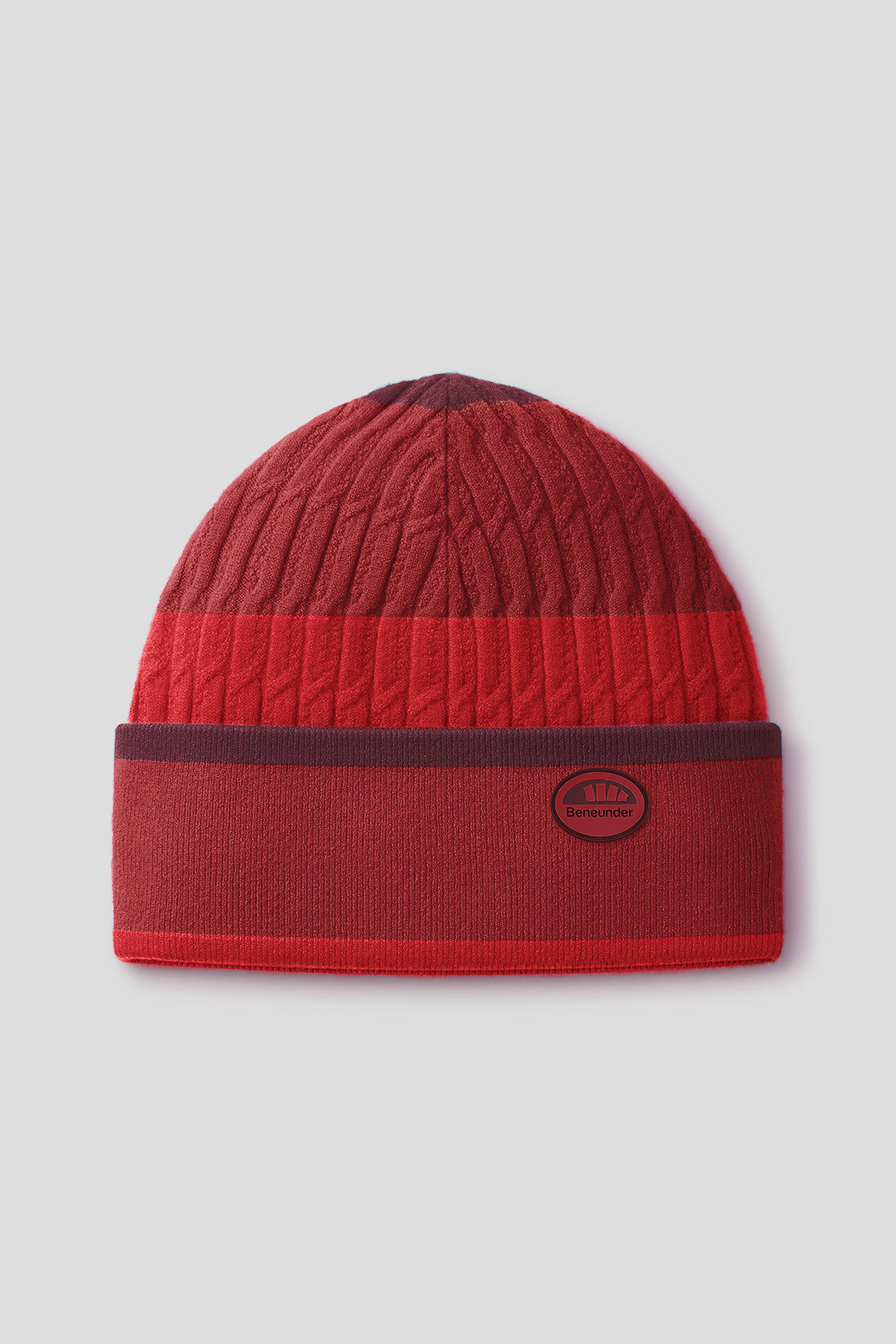 beneunder knit beanie #color_crimson red