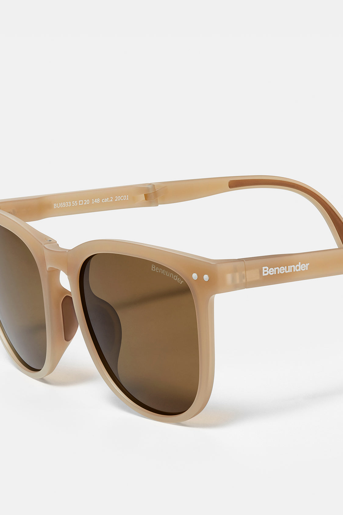 beneunder men's dawn polarized folding sunglasses shades #color_autumn gauze tea