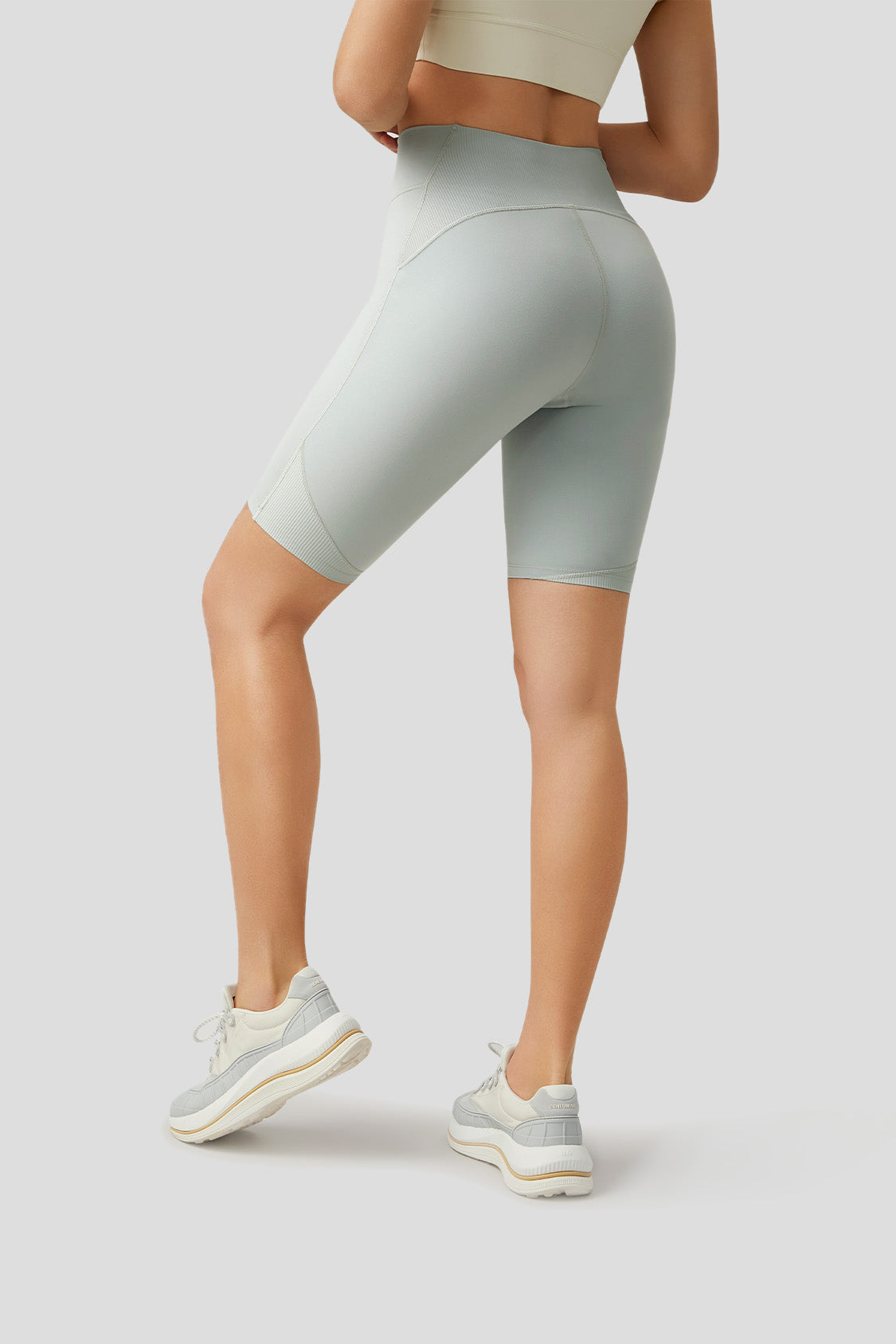 beneunder airloop high waist biking short for women #color_nordic grey